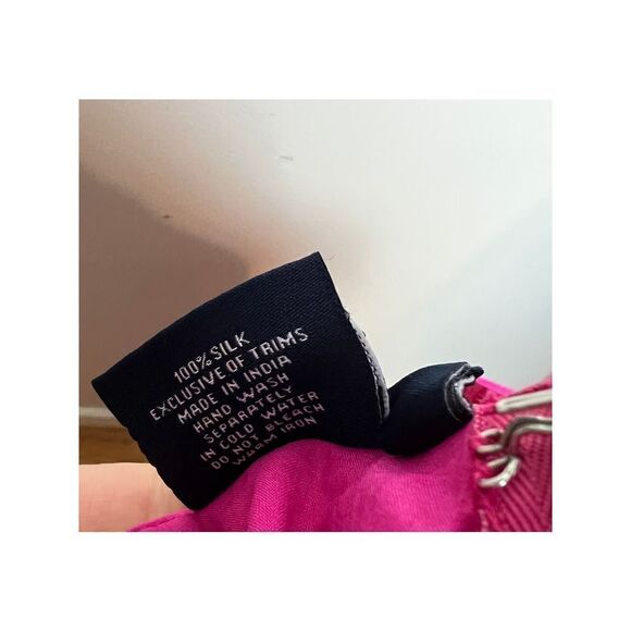 Madison Mathews Pink Silk Maxi Skirt NWT Sz. M - Picture 5 of 5